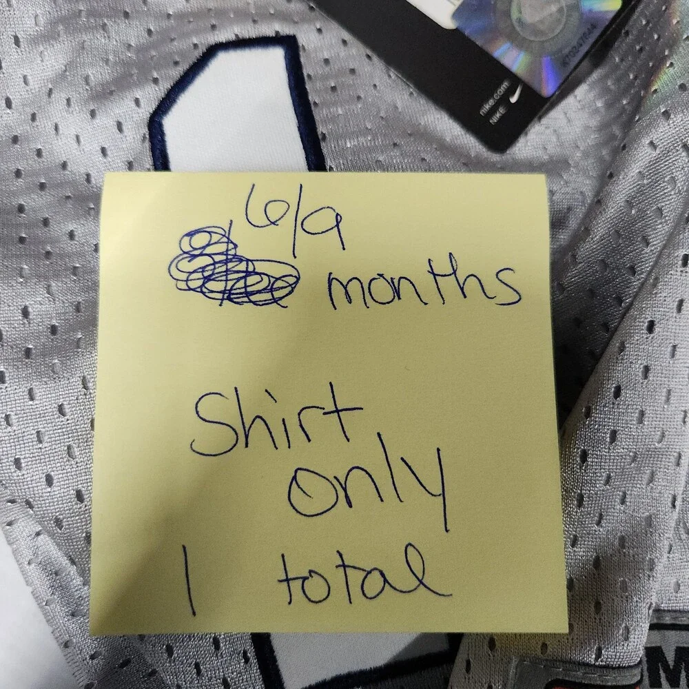 Nike Infant Football Jersey 6/9M Penn State Lions 1 Long Sleeve Gray 167